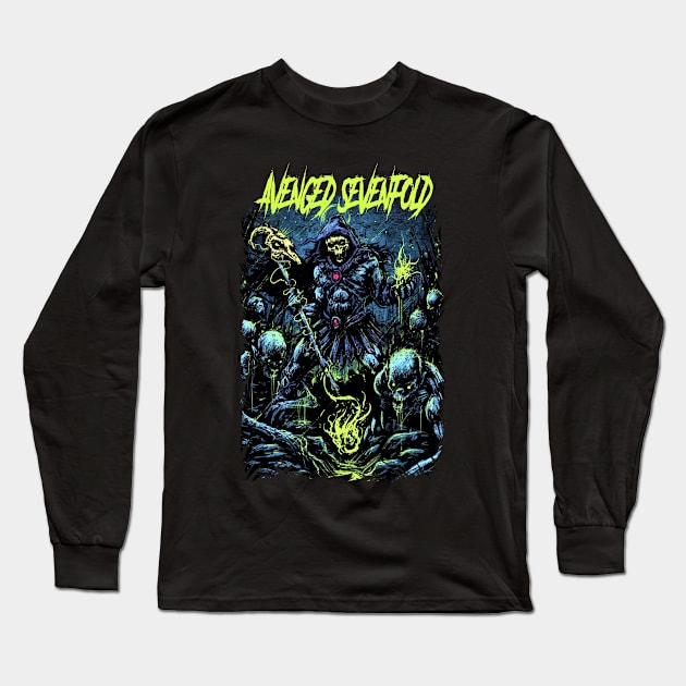 AVENGED SEVENFOLD BAND MERCHANDISE Long Sleeve T-Shirt by Rons Frogss